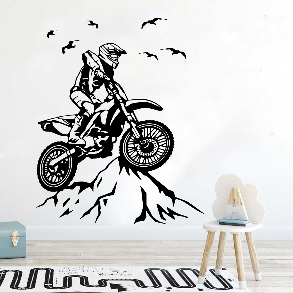 Dirt Bike Mountain Wall Sticke - Mountain Biking Europe review and price